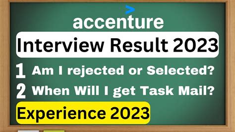 Accenture Interview Results 2023 (Link) .